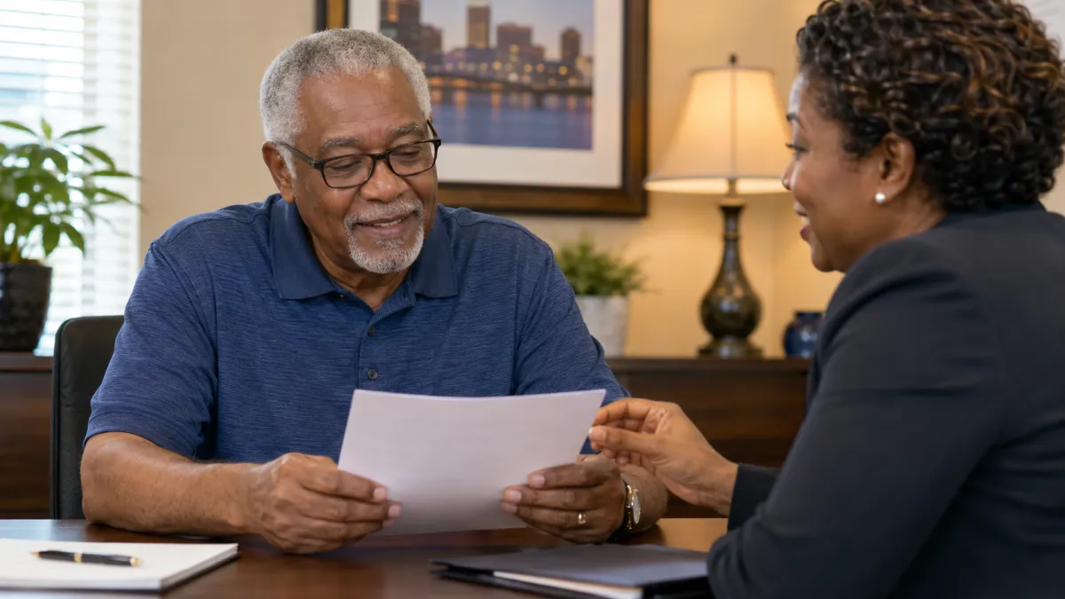 Memphis senior discussing Final Expense Insurance options with a trusted advisor