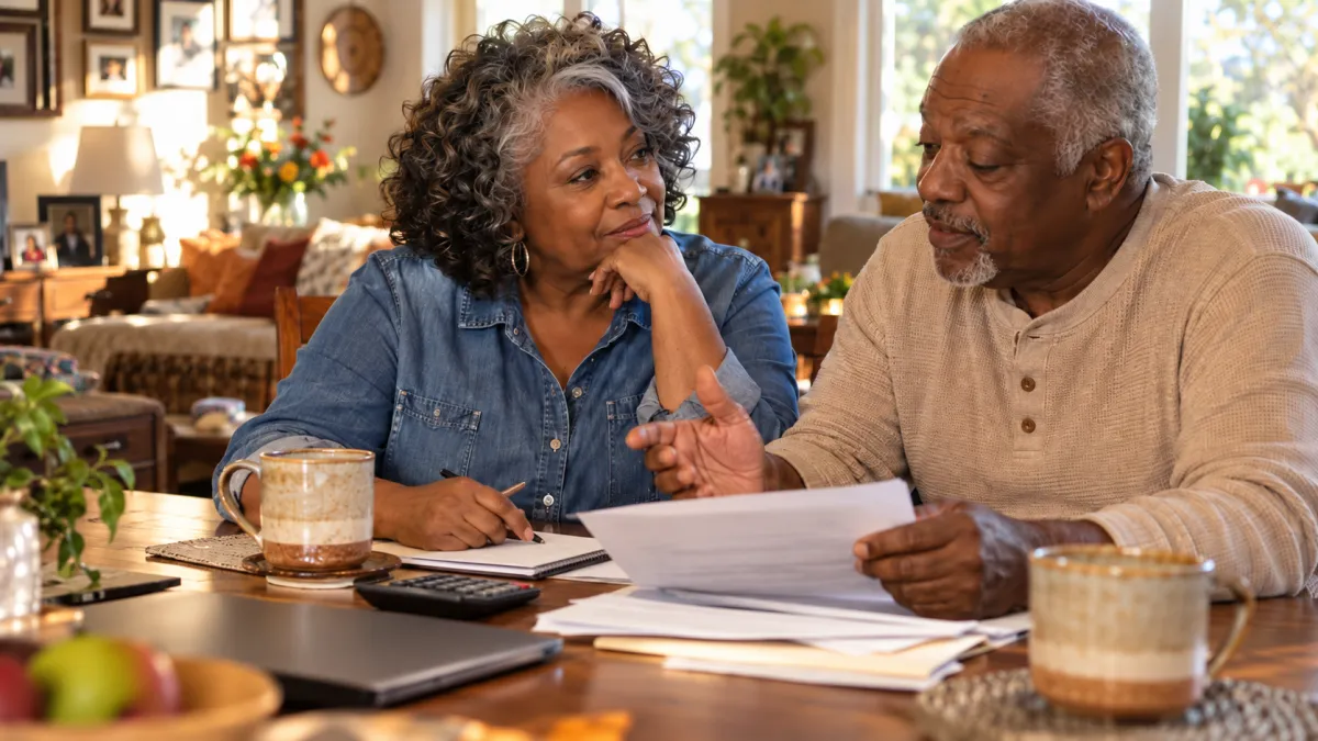 Whitehaven Tennessee senior couple discussing Final Expense Insurance with COPD