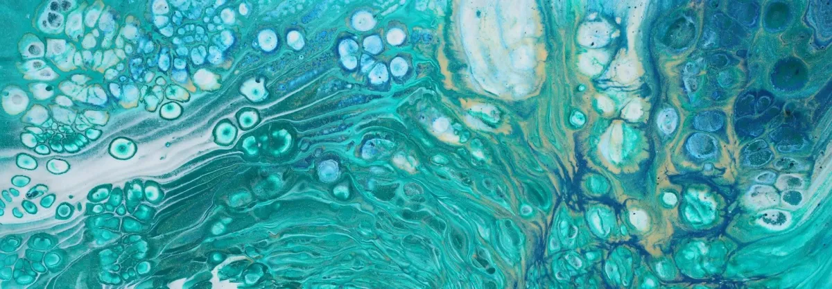 Decorative: Marbled blue and green oil paints