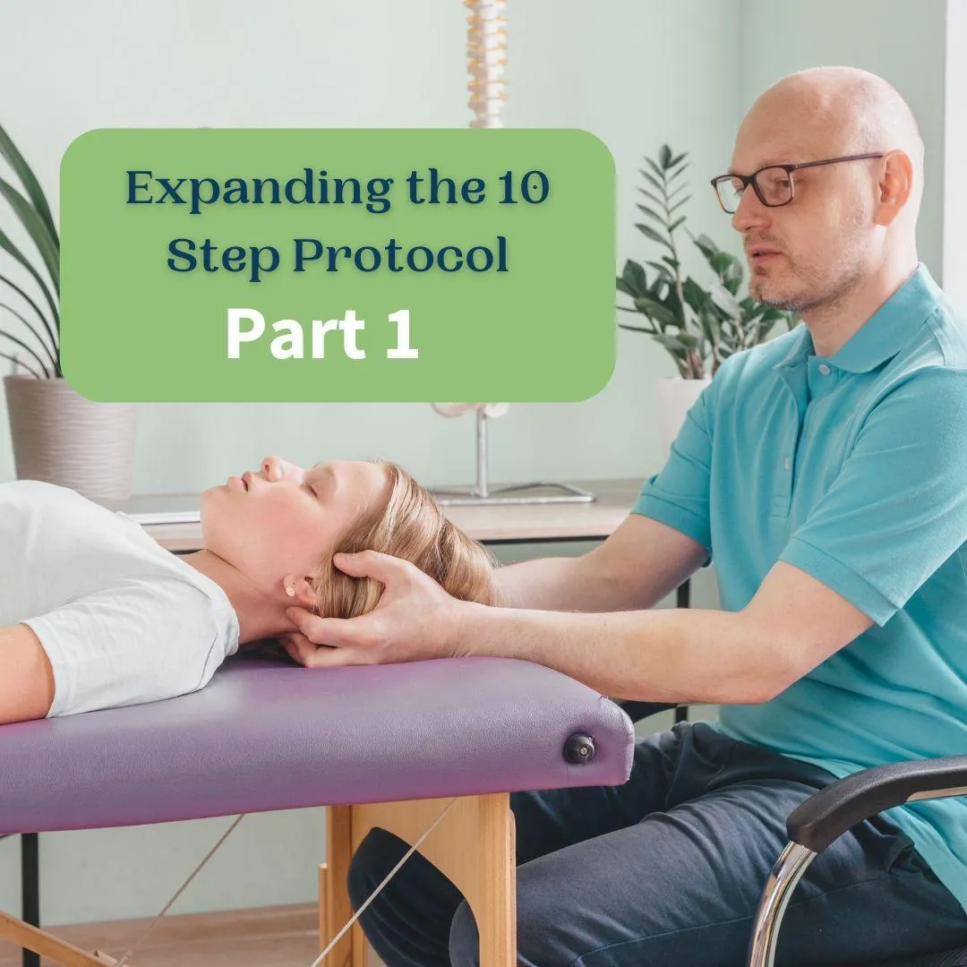 healing hands on patient forehead and neck