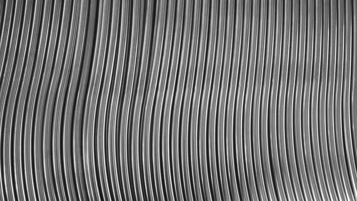 Architectural metal lines representing structure, alignment, and precision