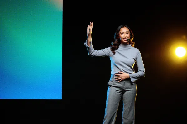 Speaker - speaking on stage