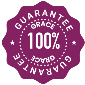 100% Grace Guarantee badge for 14-Day refund policy in Honoring God in Business membership
