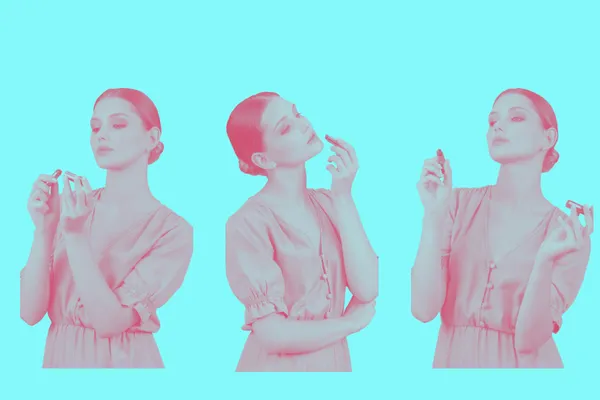 3 women with bun thinking 