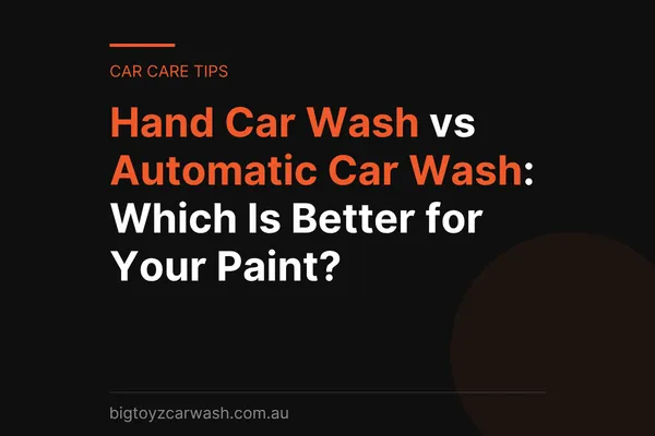 A professional hand wash being performed on a vehicle, highlighting the careful cleaning process that helps protect automotive paint compared with automatic car washes.