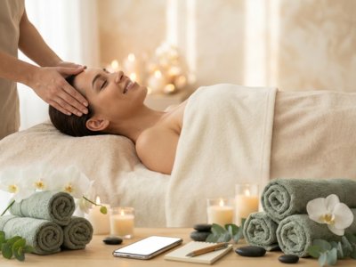 Spa treatment room at Unwind Massage