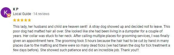 what customers says about heavenly cuts dog grooming and boarding review