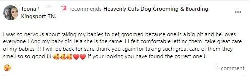 what customers says about heavenly cuts dog grooming and boarding review