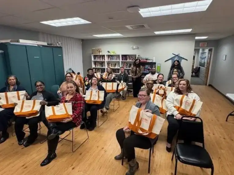 In-home caregiver helping senior with personal care and support in Illinois