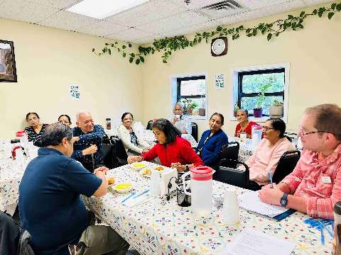 In-home caregiver helping senior with personal care and support in Illinois