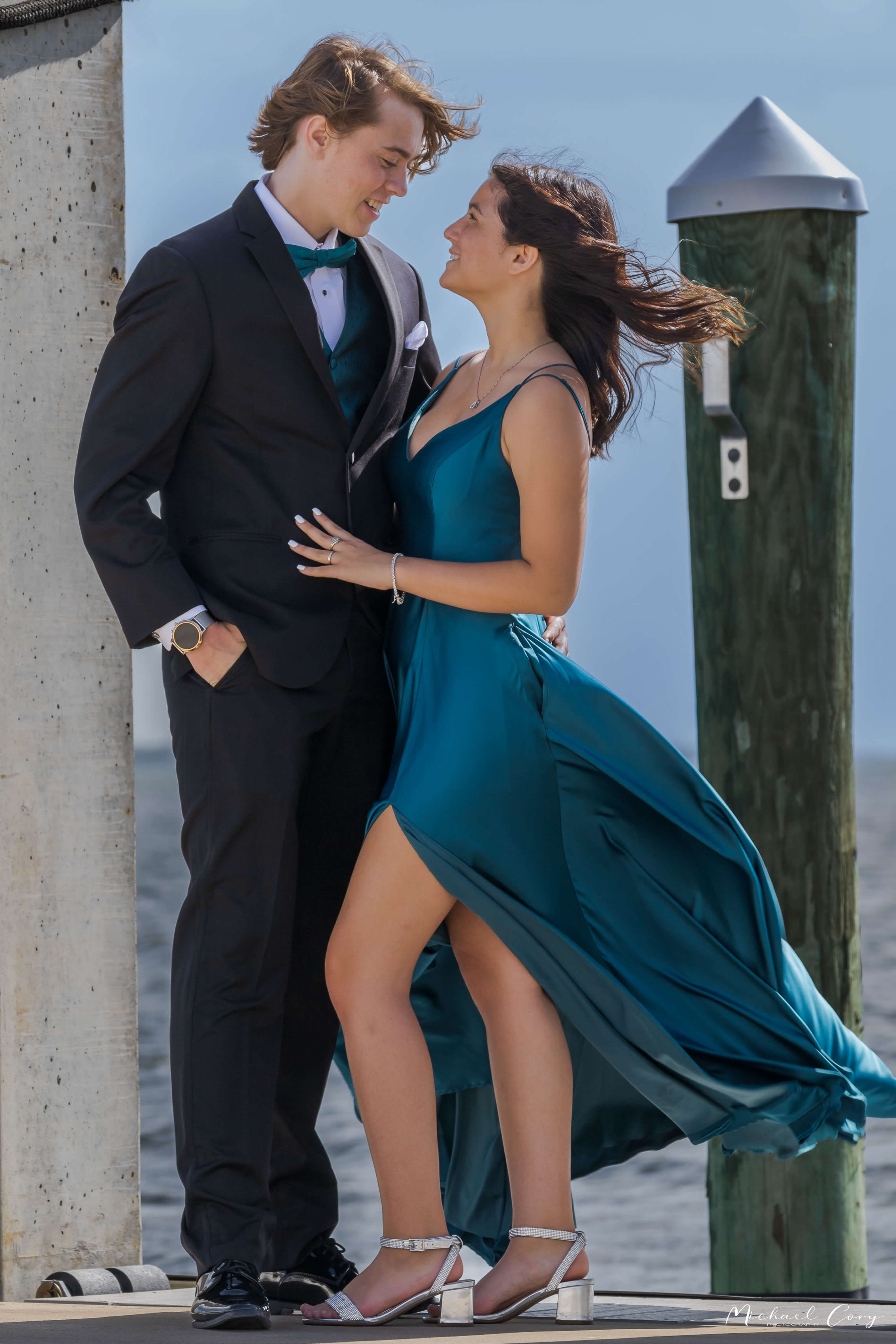 Cinematic portrait of a couple in a natural, candid moment