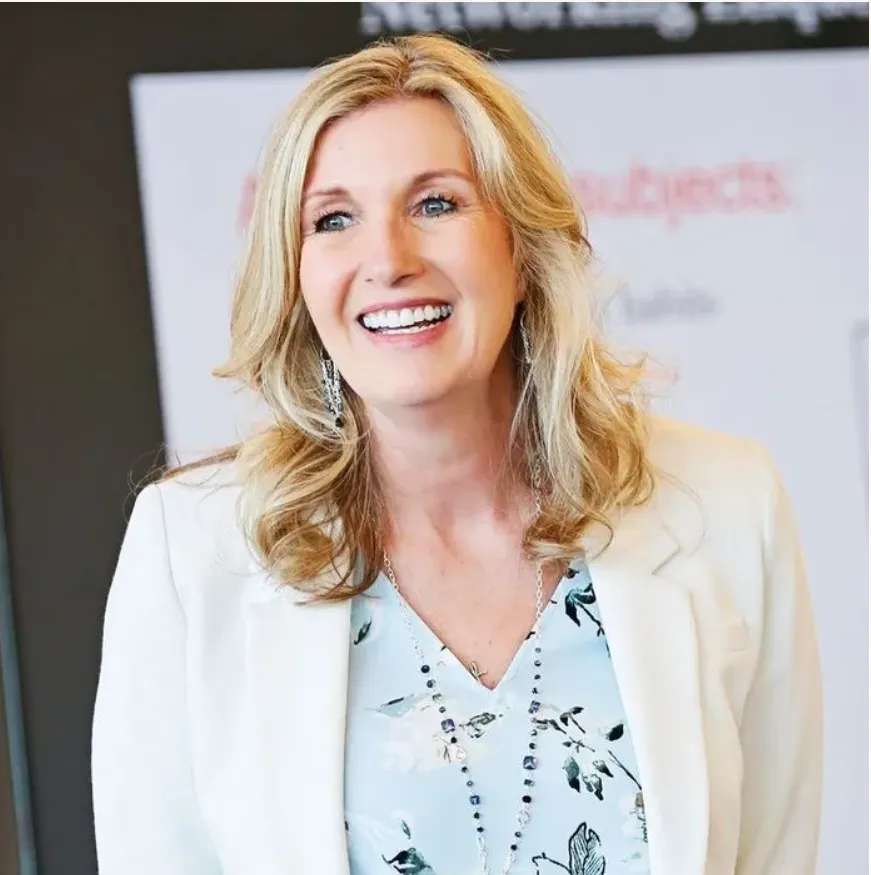 Julie Jones leading an executive presence training session in Dallas-Fort Worth.