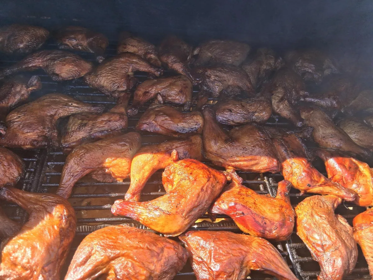 cooked meat on stainless steel bowl