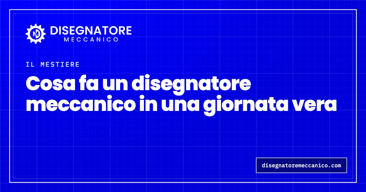 Cosa fa un disegnatore meccanico in una giornata vera