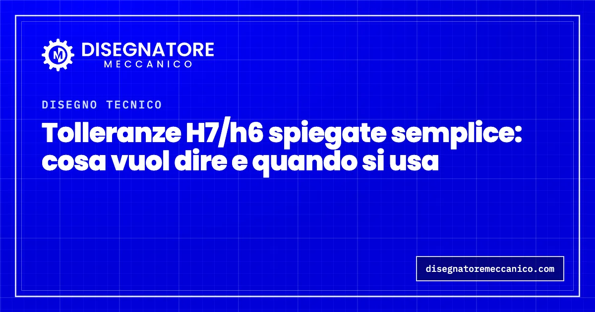 Tolleranze H7/h6 spiegate semplice: cosa vuol dire e quando si usa