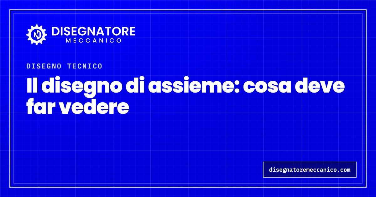 Il disegno di assieme: cosa deve far vedere