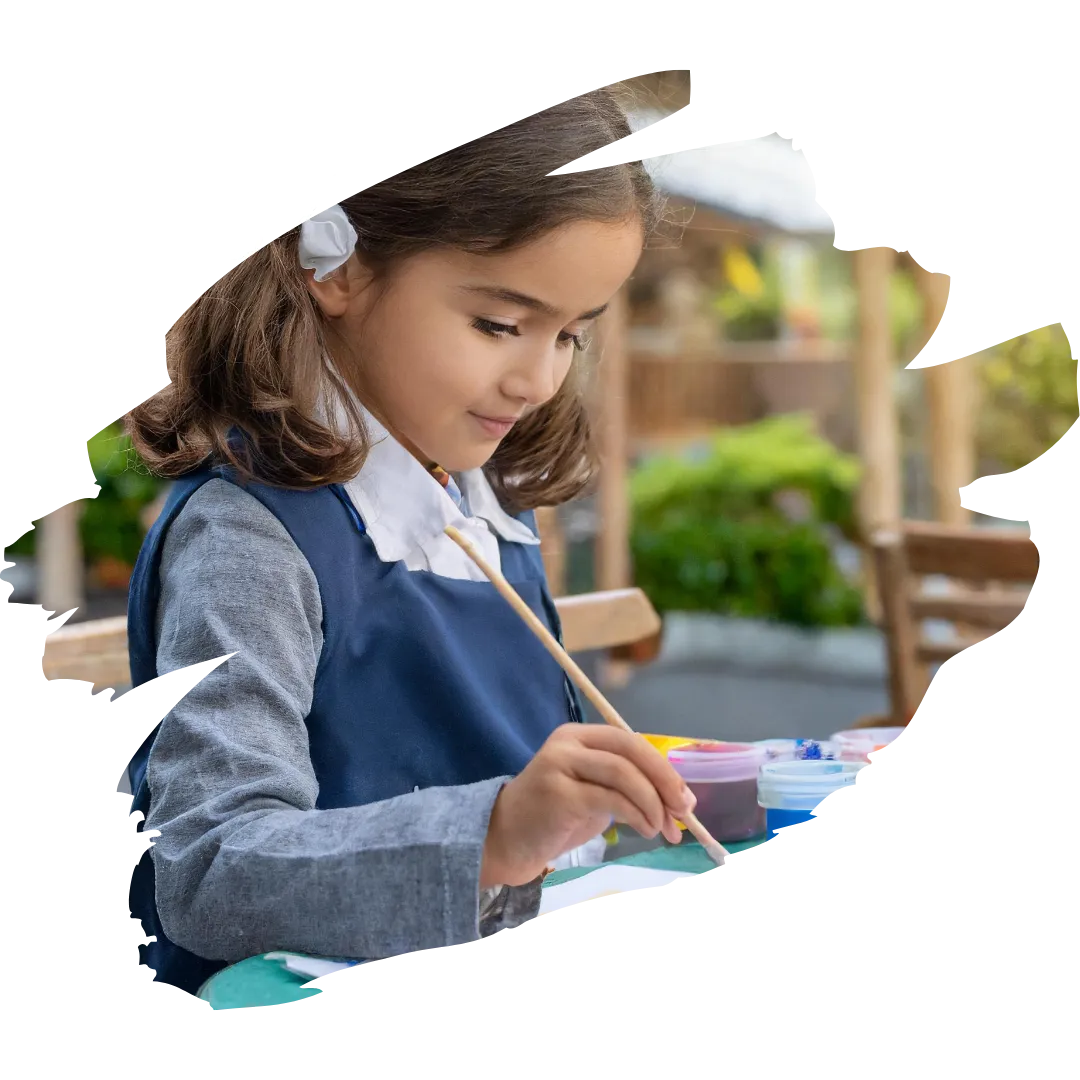preschooler painting