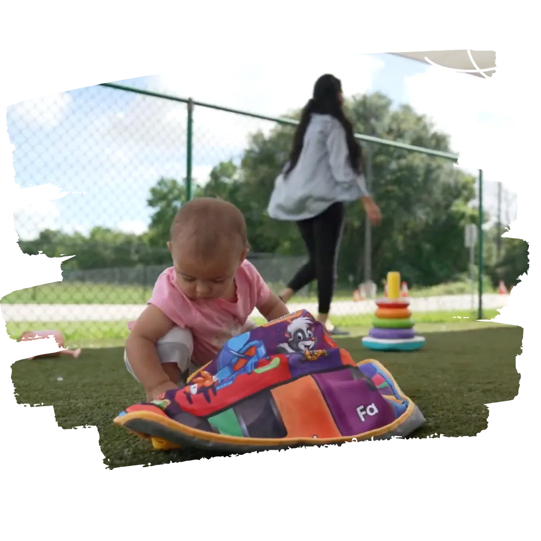child playing outside