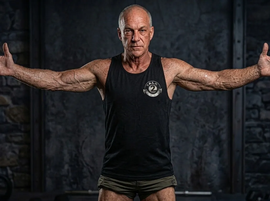 Coach Sam from Talk2Sam leading a high-intensity workout session