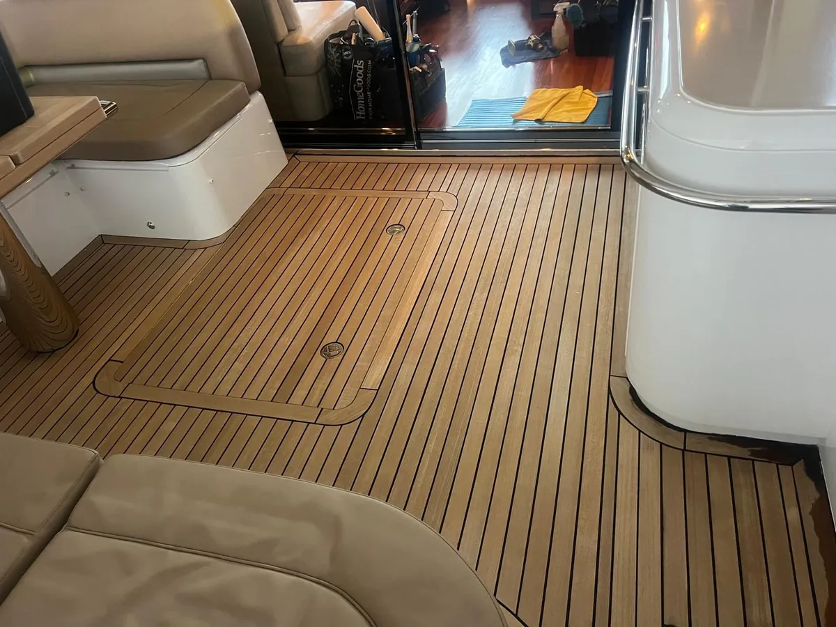 Restored cockpit teak deck