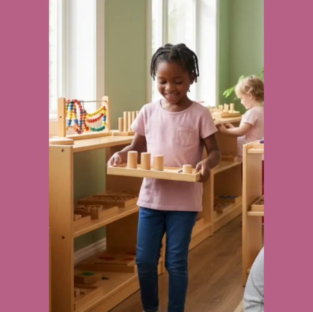 Child waves at laptop