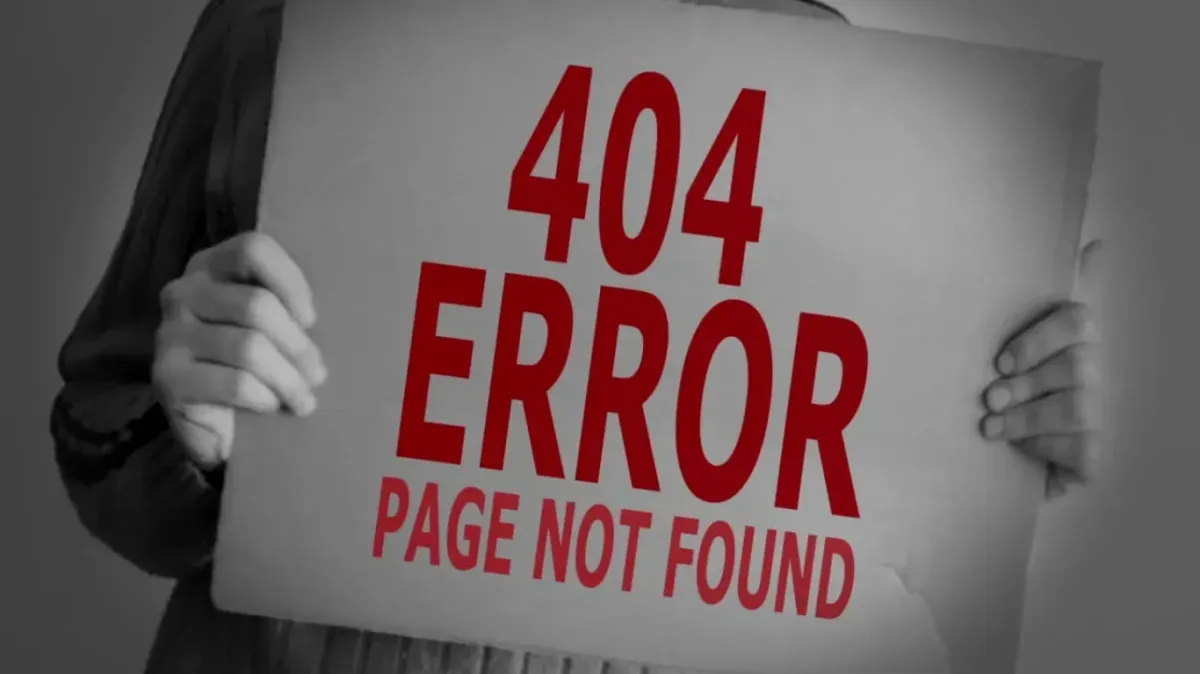 404 Error - Page Not Found