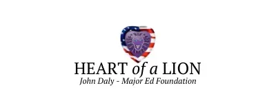 Heart of a Lion Foundation logo – supporting veterans, children, and communities through John Daly and Major Ed's mission