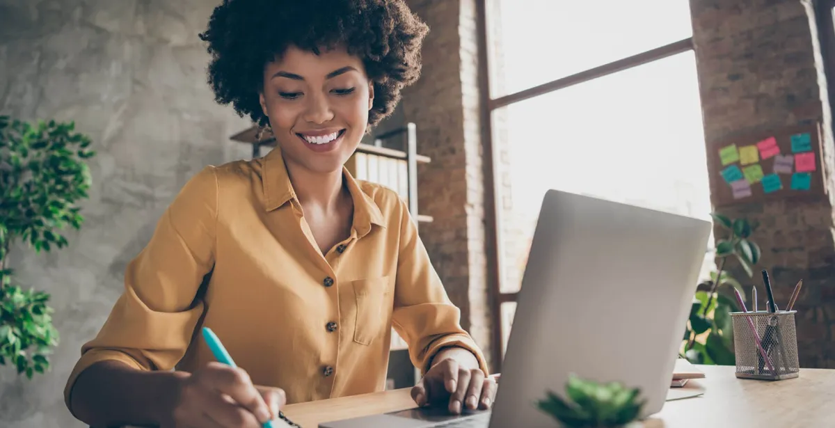 Woman on computer