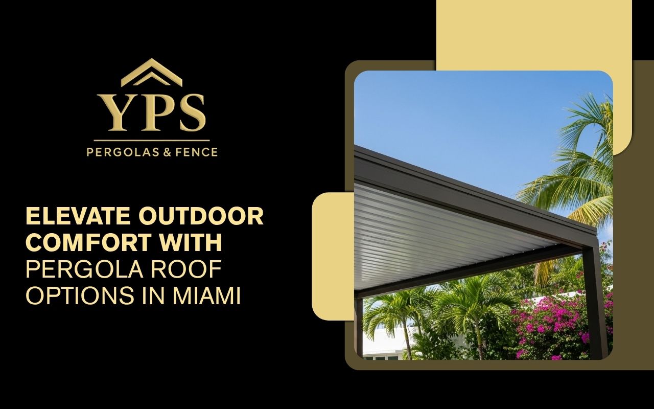 Insulated panels used for pergola roof options in Miami