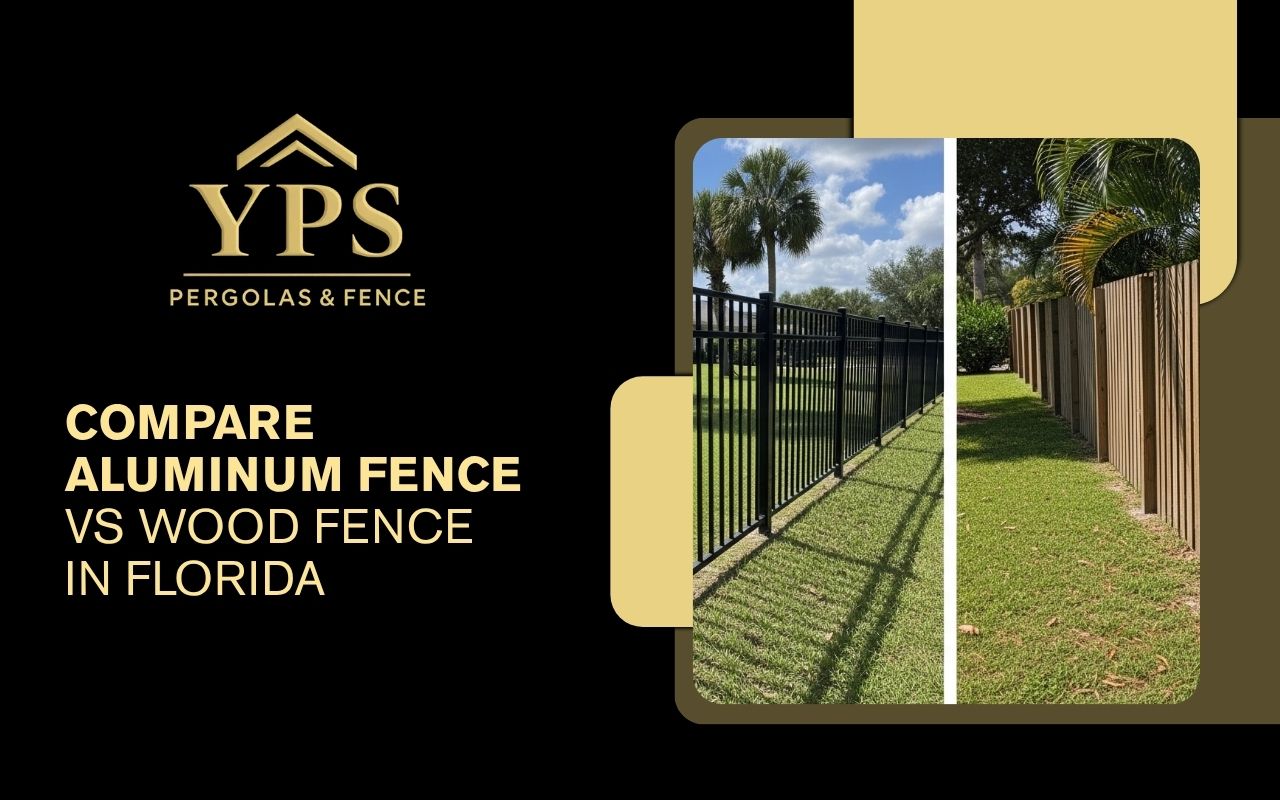 aluminum fence vs wood fence in Florida comparison for residential homes