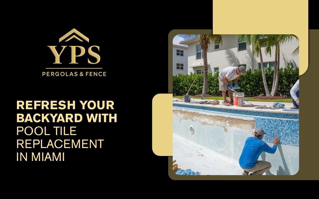 Waterline upgrade during pool tile replacement in Miami