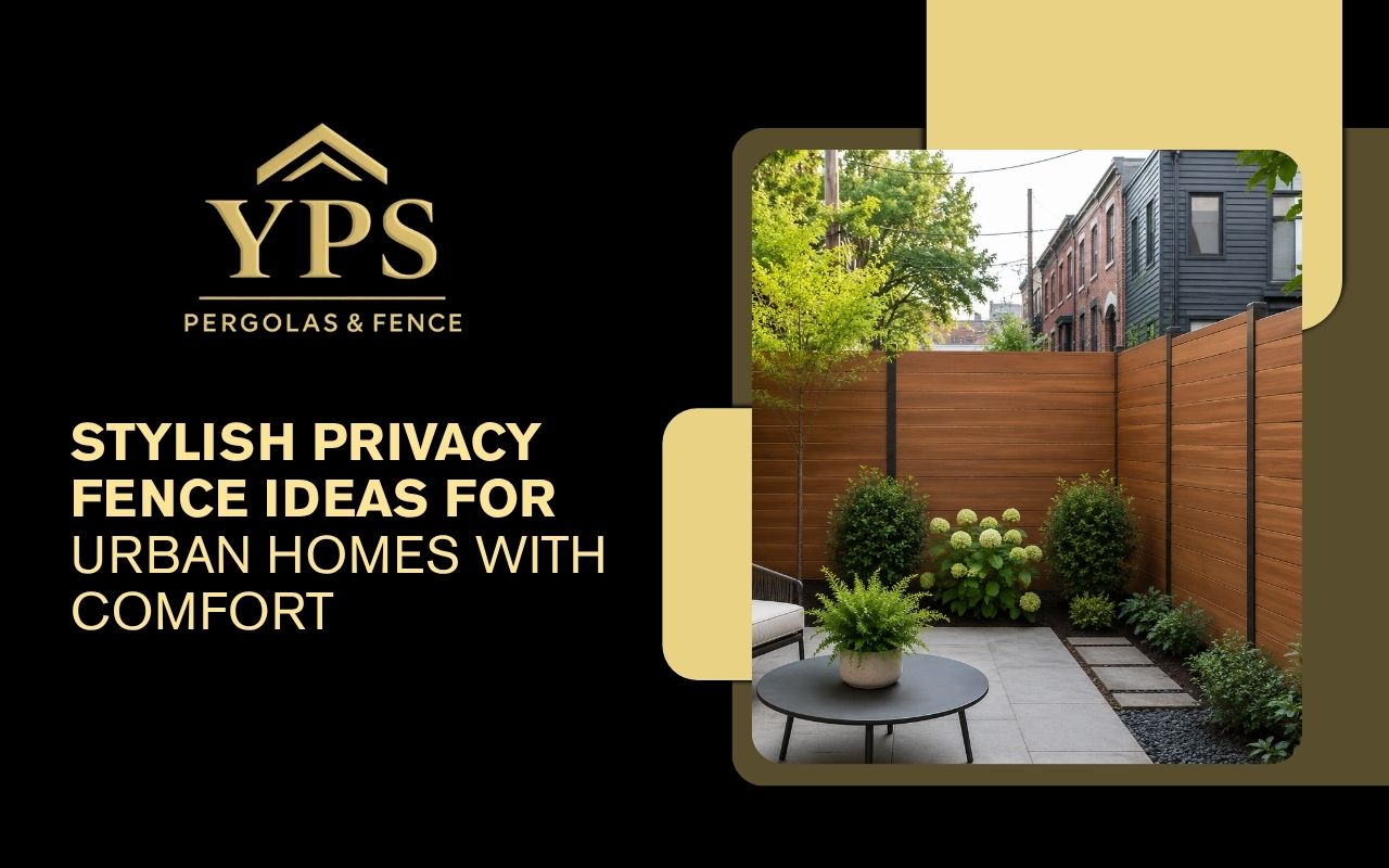 Privacy fence ideas for urban homes with stylish small yard fencing