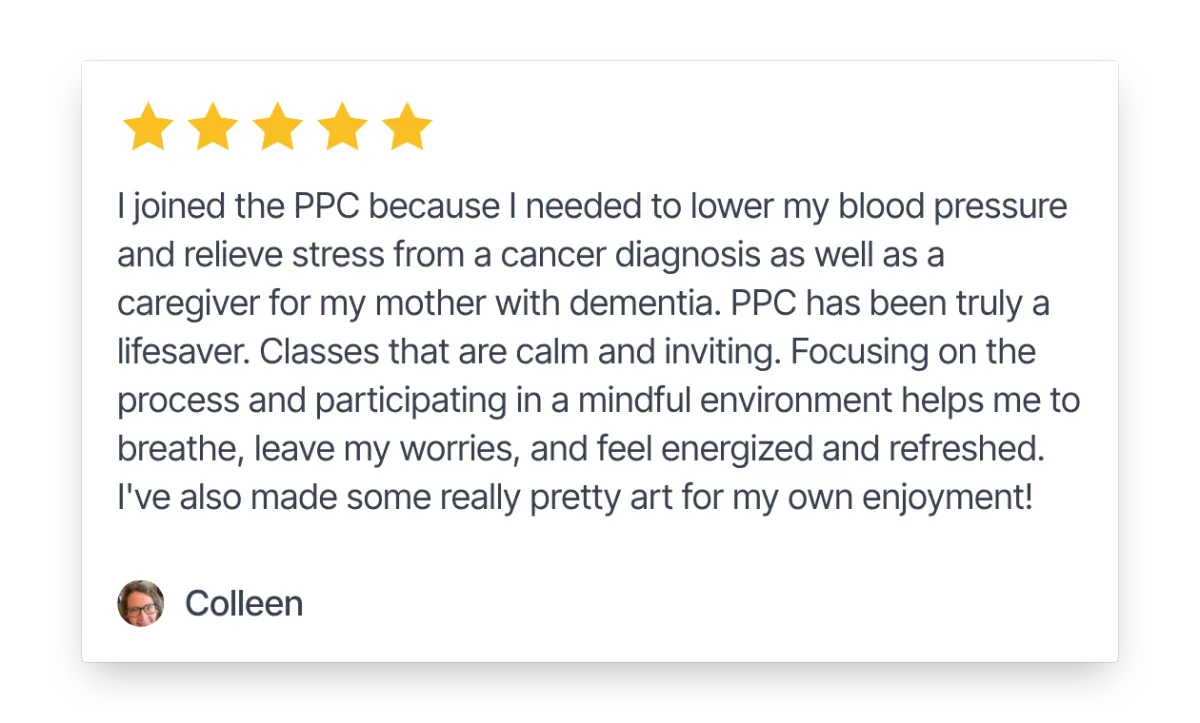 Colleen - Watercolor Workshops for Wellness Testimonial