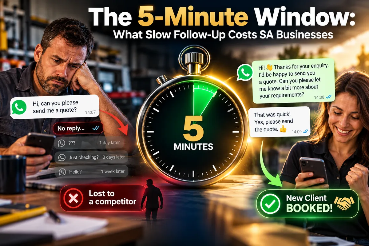 The 5-Minute Window: What Slow Follow-Up Costs SA Businesses