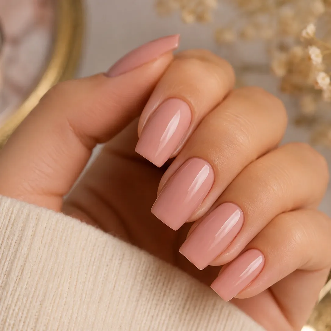 Uñas acrílicas básicas unicolor