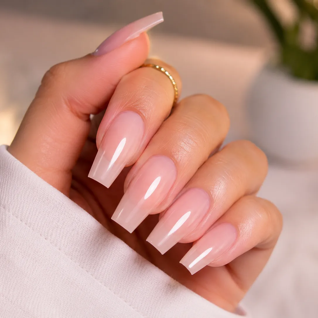 Uñas acrílicas estilo TikTok básica
