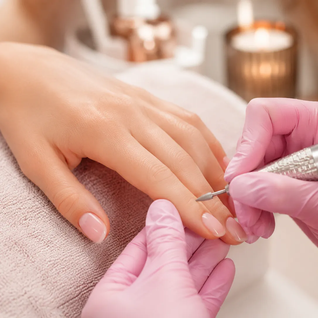 Manicura rusa con limpieza de cutículas