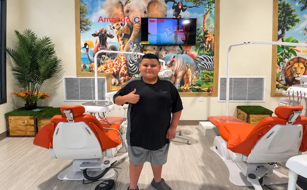 Child visiting Amazon Children Dental pediatric dental clinic in Los Angeles