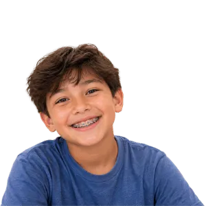 Child receiving supportive dental care at a pediatric dental office