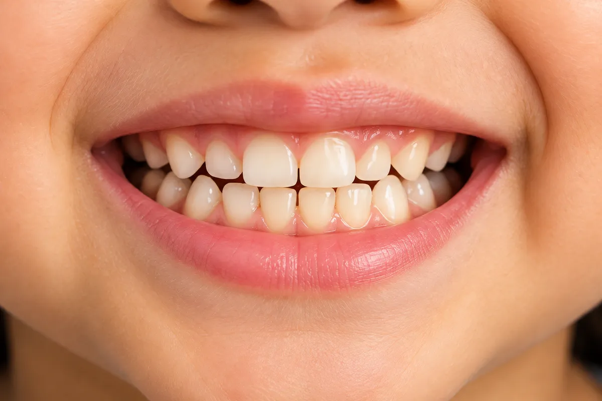 Child receiving supportive dental care at a pediatric dental office