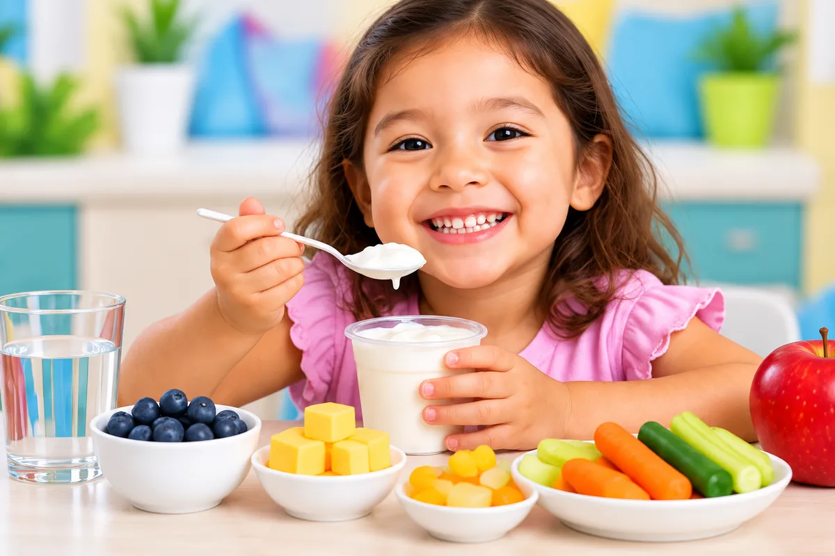 Child receiving supportive dental care at a pediatric dental office