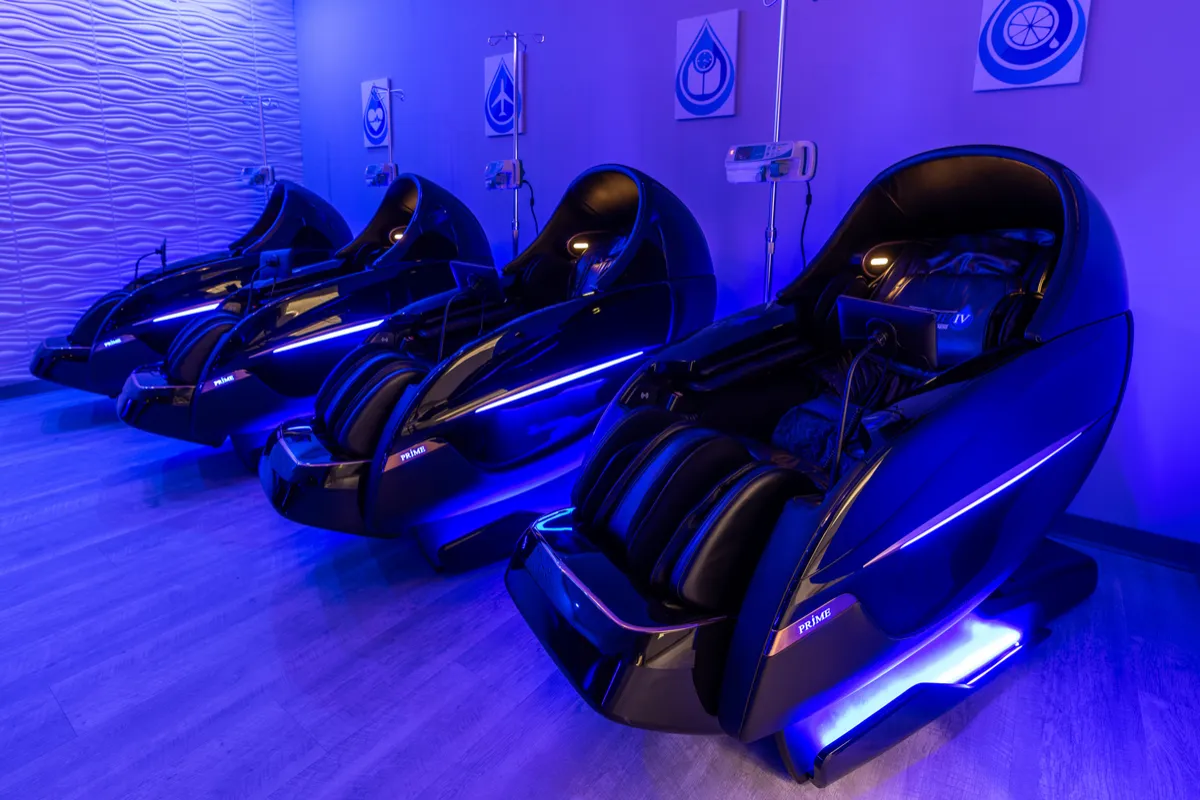 Zero-gravity massage chairs at Prime IV