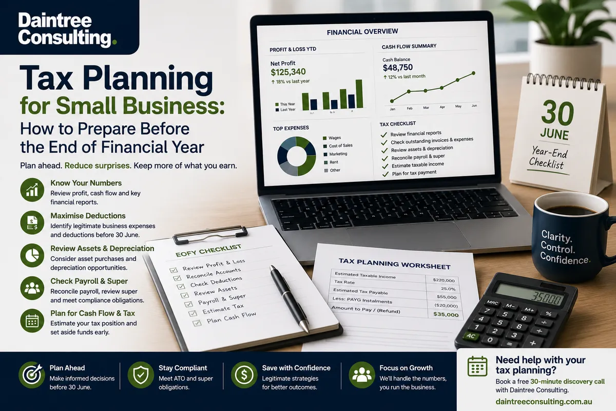 Small business tax planning and EOFY preparation for Australian businesses