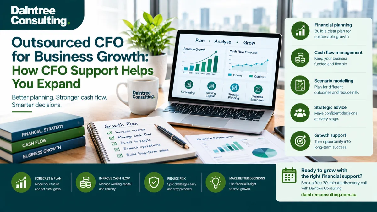 Outsourced CFO helping an Australian business prepare for growth and expansion