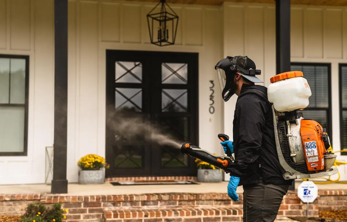 Home exterior kept clear and clean to prevent pests between visits