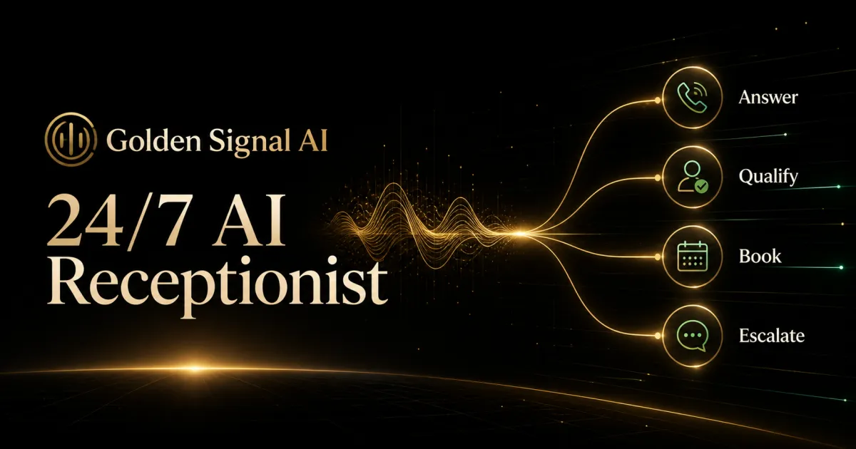 Golden Signal AI receptionist pricing and cost guide for 2026