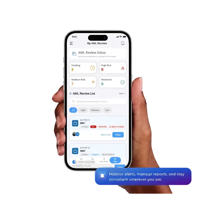 VeriEi mobile dashboard