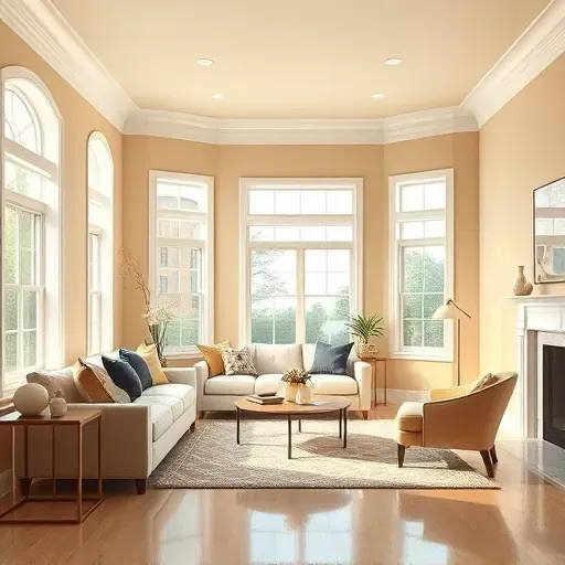 Completed interior painting in Montrose, VA featuring smooth, neutral walls, modern decor, natural daylight, and clean, elegant details.