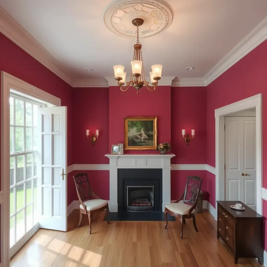 Interior living room in Dumbarton, VA with neutral walls, white trim, hardwood floors, and fresh paint finishing.