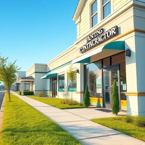 Powhatan VA painting contractor storefront with vibrant, freshly painted exterior, lush landscaping, and professional curb appeal.